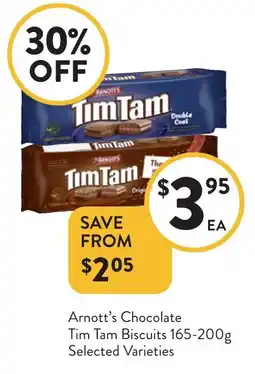 Foodworks Arnott's Chocolate Tim Tam Biscuits Selected Varieties offer