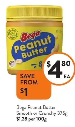 Foodworks Bega Peanut Butter Smooth or Crunchy offer