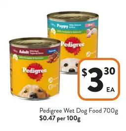 Foodworks Pedigree Wet Dog Food offer