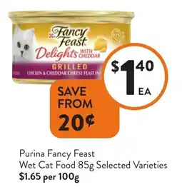 Foodworks Purina Fancy Feast Wet Cat Food Selected Varieties offer