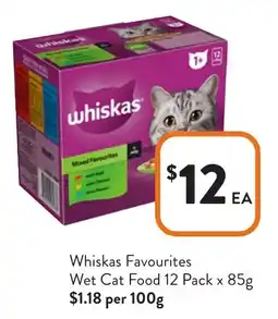 Foodworks Whiskas Favourites Wet Cat Food offer