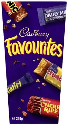 Coles Cadbury Favourites 264g-265g offer