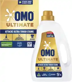 Coles Omo Ultimate Laundry Liquid 2 Litre or Powder 2kg offer