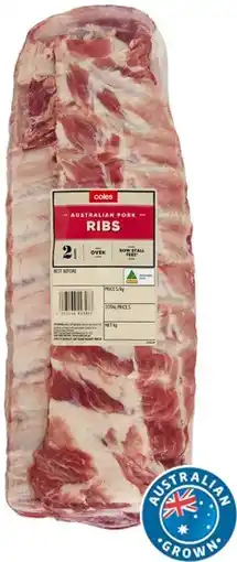 Coles Coles Australian Pork Ribs BBQ offer
