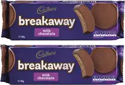Coles Cadbury Breakaway Biscuits 180g offer
