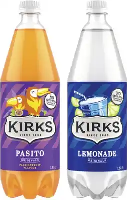 Coles Kirks Soft Drink 1.25 Litre offer