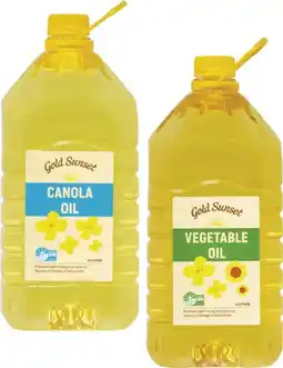 Coles Gold Sunset Vegetable or Canola Oil 4 Litre offer