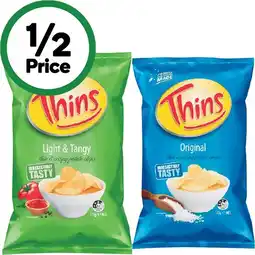Woolworths Thins Potato Chips offer