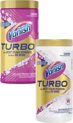 Coles Vanish NapiSan Gold Pro Turbo Stain Remover Powder 2kg offer