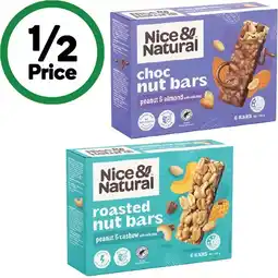 Woolworths Nice & Natural Nut Bars Pk 6 offer