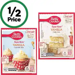 Woolworths Betty Crocker Cake or Cupcake Baking Mixes offer