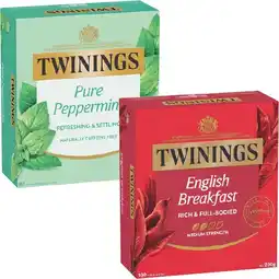 Woolworths Twinings Tea Bags Pk 80-100 offer