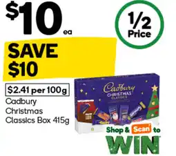 Woolworths Cadbury Christmas Classics Box offer