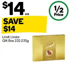 Woolworths Lindt Lindor Gift Box offer