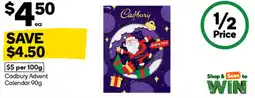 Woolworths Cadbury Advent Calendar offer