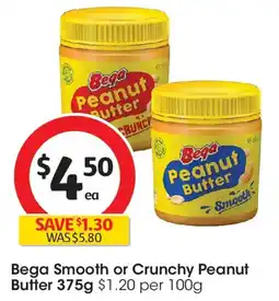 Coles Bega Smooth or Crunchy Peanut Butter offer