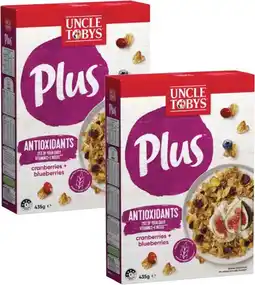 Coles Uncle Tobys Plus Antioxidants 435g offer