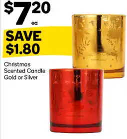 Woolworths Christmas Scented Candle Gold or Silver offer