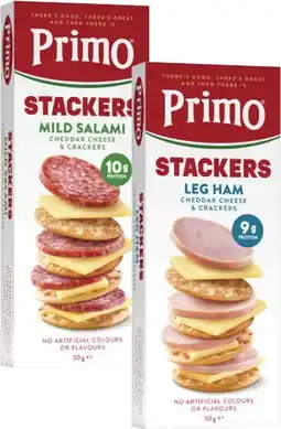 Coles Primo Stackers 45g-57g offer