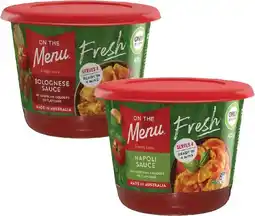 Coles On The Menu Pasta Sauce 425g offer