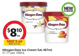 Coles Häagen-Dazs Ice Cream Tub offer