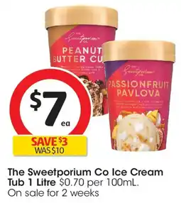 Coles The Sweetporium Co Ice Cream Tub offer