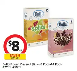 Coles Bulla Frozen Dessert Sticks offer