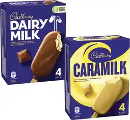 Coles Cadbury Dairy Milk Sticks 4 Pack- 6 Pack 300mL-360mL offer