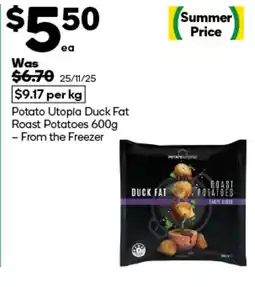 Woolworths Potato Utopia Duck Fat Roast Potatoes offer