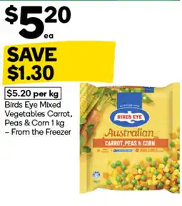 Woolworths Birds Eye Mixed Vegetables Carrot, Peas & Corn – From the Freezer offer