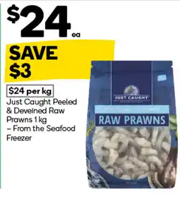 Woolworths Just Caught Peeled & Deveined Raw Prawns – From the Seafood Freezer offer