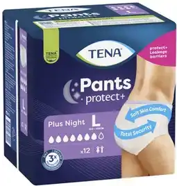 Coles Tena Plus Night Continence Pants Size L 12 Pack offer