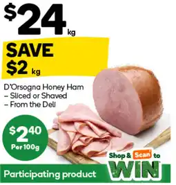 Woolworths D’Orsogna Honey Ham offer