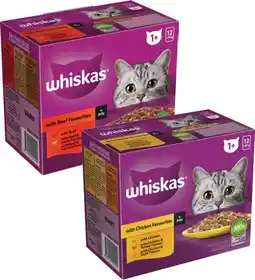 Coles Whiskas Favourites Cat Food 12x85g offer