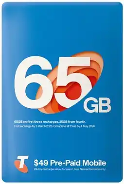 Coles Telstra $49 Prepaid SIM offer