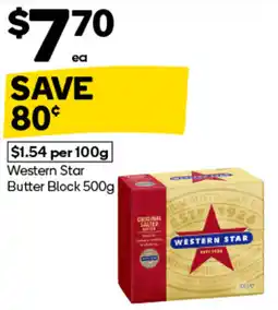 Woolworths Western Star Butter Block offer