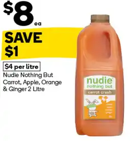 Woolworths Nudie Nothing But Carrot, Apple, Orange & Ginger offer