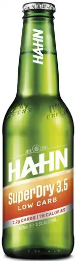 Coles Hahn Super Dry 3.5 Bottles 24x330mL offer
