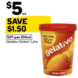 Woolworths Gelativo Sorbet offer