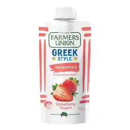Woolworths Farmers Union Greek Yogurt Pouches 130g – From the Fridge offer