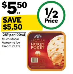 Woolworths Much Moore Awesome Ice Cream offer