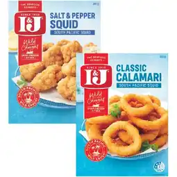 Woolworths I&J Calamari Rings or Salt & Pepper Squid offer