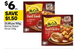 Woolworths McCain Plated Dinner offer