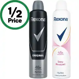 Woolworths Rexona 48hr Antiperspirant Deodorant 250ml offer