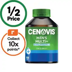 Woolworths Cenovis Men’s Multi+ Performance Capsules Pk 100 offer