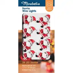 Woolworths Christmas Battery Operated Premium Santa Wire Lights Pk 20 offer