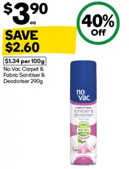 Woolworths No Vac Carpet & Fabric Sanitiser & Deodoriser offer