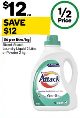 Woolworths Biozet Attack Laundry Liquid or Powder offer
