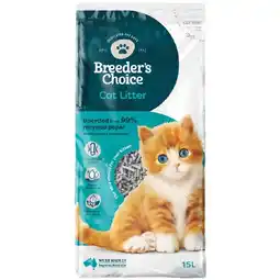 Woolworths Breeder’s Choice Paper Cat Litter 15 Litre offer
