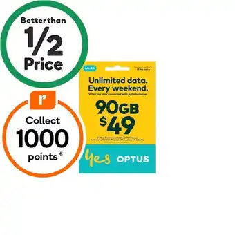Woolworths Optus SIM Starter Pack offer